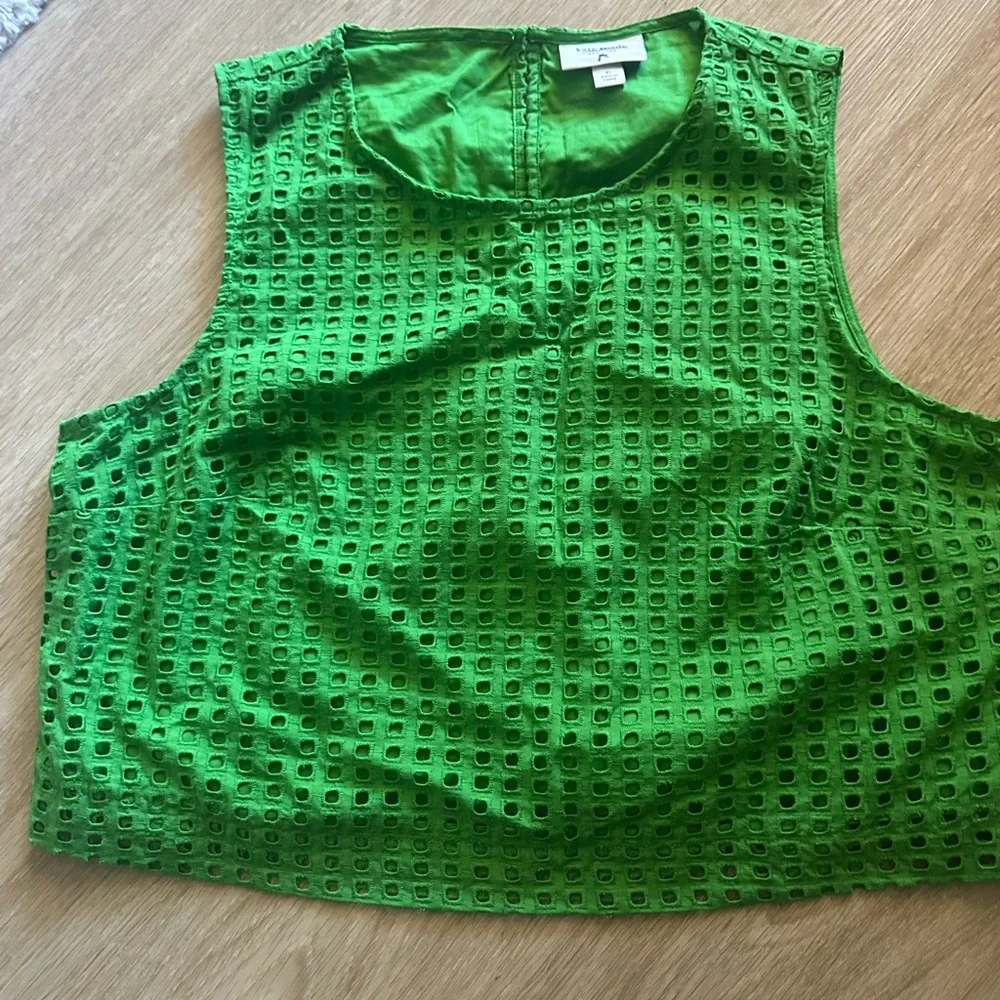 Kate Spade Target Green Eyelet Skirt and Top XL with Charm Necklace New - Picture 9 of 9